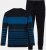 JP1880 Pyjamas Two-piece Long Sleeve with Stripes Blue - Ropa interior - Ropa interior 2XL-8XL
