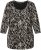 Ulla Popken Number Print 3/4 Sleeve Tee Black - Camisetas estampadas para mujer - 