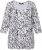 Ulla Popken Number Print 3/4 Sleeve Tee Snow White - Camisetas estampadas para mujer - 