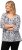 Ulla Popken Number Print 3/4 Sleeve Tee Snow White - Camisetas estampadas para mujer - 