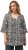 Ulla Popken Geometric Print Trumpet Sleeve Tee Black - Camisetas estampadas para mujer - 