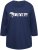 Ulla Popken Queens 3/4 Sleeve Graphic Tee Ink Blue - Camisetas estampadas para mujer - 