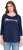 Ulla Popken Queens 3/4 Sleeve Graphic Tee Ink Blue - Camisetas estampadas para mujer - 