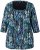 Ulla Popken Graphic Print Square Neck Tee Black - Camisetas estampadas para mujer - 