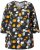 Ulla Popken Graphic Print 3/4 Sleeve Tee Black - Camisetas estampadas para mujer - 