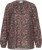 Kaffe Curve Belle Blouse Pink Black Graphic Flower - Blusas - 