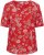 Kaffe Curve Ami Short Sleeve Blouse Printed Poppy Red - Blusas y túnicas - 