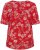 Kaffe Curve Ami Short Sleeve Blouse Printed Poppy Red - Blusas y túnicas - 