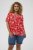 Kaffe Curve Ami Short Sleeve Blouse Printed Poppy Red - Blusas y túnicas - 