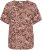 Kaffe Curve Ami Short Sleeve Blouse Printed Henna Brown - Blusas y túnicas - 