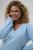 Kaffe Curve Jilanda V-Neck Pullover Blue - Jerséis y punto - 