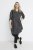 Kaffe Curve Milana Shirt Vestido Negro / Chalk raya - Vestidos - Vestidos para todas las tallas