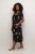 Kaffe Curve Jenna Vestido Negro/Brown Flower estampado - Vestidos - 
