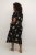 Kaffe Curve Jenna Vestido Negro/Brown Flower estampado - Vestidos - 