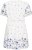Kaffe Curve Rosa Mini Dress Blue Tones Border Flower - Vestidos de verano - 
