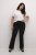 Kaffe Curve Jenna Leggings acampanados Negro intenso - Vaqueros & Pantalones de Mujer Tallas Grandes – Plus Size - 