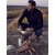 JP1880 Cardigan Knitted with Zipper Black TALL - ROPA DE HOMBRE MT-6XLT - Tamaños de talle alto