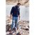 JP1880 Cardigan Knitted with Zipper Navy TALL - ROPA DE HOMBRE MT-6XLT - Tamaños de talle alto
