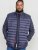 D555 WICKHAM 1 Puffer Gilet with Burgundy Lining Navy - Chalecos - Chalecos en tallas grandes