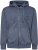 Kam Jeans 7082 Garment DYE with Zipper Hoodie Vintage Indigo - Sudaderas - Sudaderas 2XL-12XL