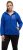 Ulla Popken Teddy Fleece Partial Zip Hoodie Royal Blue - Sudaderas y hoodies - 