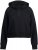 Ulla Popken Ribbed Inset Zip Collar Hoodie Black - Sudaderas y hoodies - 