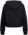 Ulla Popken Ribbed Inset Zip Collar Hoodie Black - Sudaderas y hoodies - 