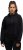 Ulla Popken Ribbed Inset Zip Collar Hoodie Black - Sudaderas y hoodies - 