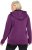 Ulla Popken Sweater Knit Fleece Hoodie Aubergine - Sudaderas y hoodies - 