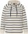 Ulla Popken Stripe Print Loungewear Hoodie Chalk - Sudaderas y hoodies - 