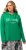 Ulla Popken City Name Graphic Hoodie Emerald Green - Sudaderas y hoodies - 