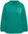 Ulla Popken Face Graphic Long Sleeve Hoodie Emerald Green - Sudaderas y hoodies - 