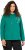 Ulla Popken Face Graphic Long Sleeve Hoodie Emerald Green - Sudaderas y hoodies - 
