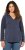 Ulla Popken Open Edged Long Sleeve V-Neck Hoodie Navy - Sudaderas y hoodies - 