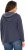 Ulla Popken Open Edged Long Sleeve V-Neck Hoodie Navy - Sudaderas y hoodies - 