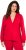 Ulla Popken Plunge Neck Long Sleeve Hoodie Salsa Red - Sudaderas y hoodies - 