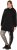 Ulla Popken Longline Lace Up Hoodie Black - Sudaderas y hoodies - 