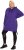 Ulla Popken Longline Lace Up Hoodie Purple - Sudaderas y hoodies - 