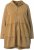 Ulla Popken Tiered Flounce Panel Zip Up Hoodie Mocha Brown - Sudaderas y hoodies - 