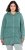 Ulla Popken Tiered Flounce Panel Zip Up Hoodie Green - Sudaderas y hoodies - 