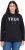 Ulla Popken TRUE Lettering Hoodie Black - Sudaderas y hoodies - 