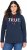 Ulla Popken TRUE Lettering Hoodie Navy Blue - Sudaderas y hoodies - 