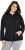 Ulla Popken Eyelet Embroidered Zip-Up Hoodie Black - Sudaderas y hoodies - 