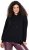 Ulla Popken Decorative Lace-Up Hoodie Black - Sudaderas y hoodies - 