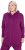 Ulla Popken Contrast Piping Zip-Up Hoodie Pink Berry - Sudaderas y hoodies - 