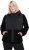 Ulla Popken Mixed Texture Hoodie Black - Sudaderas y hoodies - 
