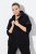 Ulla Popken Mix Fabric Reflective Trim Zip Hoodie Black - Sudaderas y hoodies - Sudaderas, Hoodies y Punto Cómodos