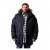 Men Plus Parka With Fur Hood Navy - Chaquetas - Chaquetas Tallas Grandes 2XL-8XL