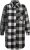 Ulla Popken Mixed Plaid Long Sleeve Button Down Shacket Black - Chaquetas - 