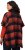 Ulla Popken Oversized Plaid Wing Collar Poncho Red Orange - Chaquetas - 